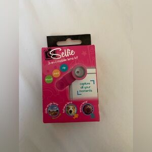 Selfie Pink 3-in-1 Mobile Lens Kit~Most Smart Phones & Tablets NIB